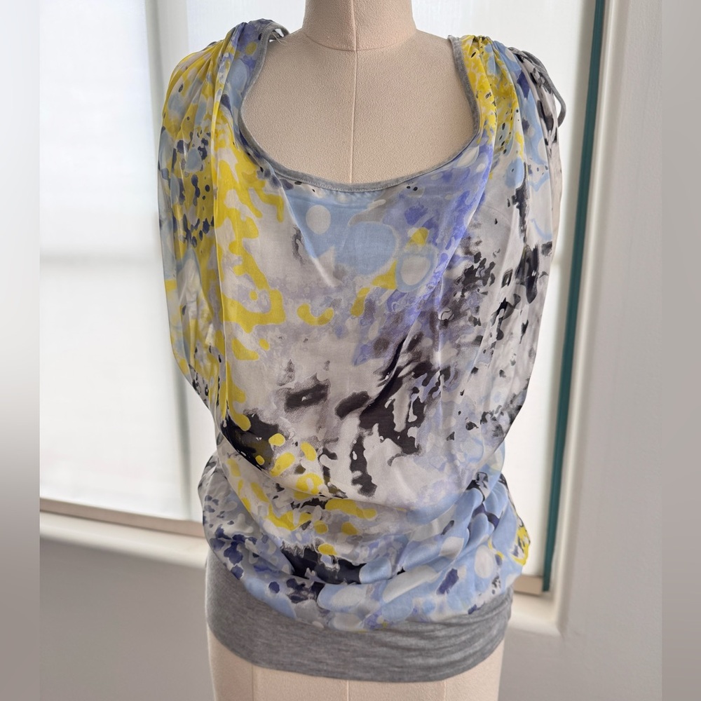 Silky Blouse with Built-In Camisole
